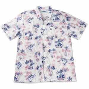 Columbia PFG Tropical Marlin Button Up Shirt M Coastal Grandpa Beachcore